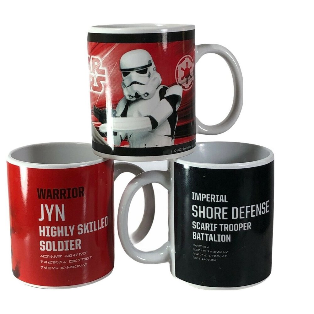Lot of 3 STAR WARS Coffee Mugs Cups Rouge One